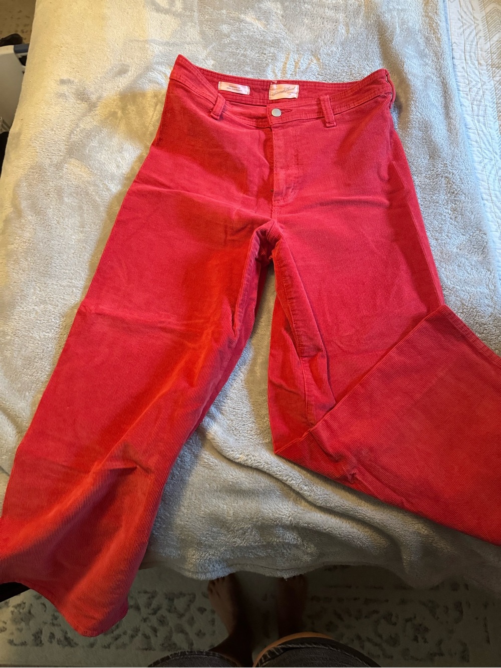 Universal Thread Red Corduroy Flared Jeans